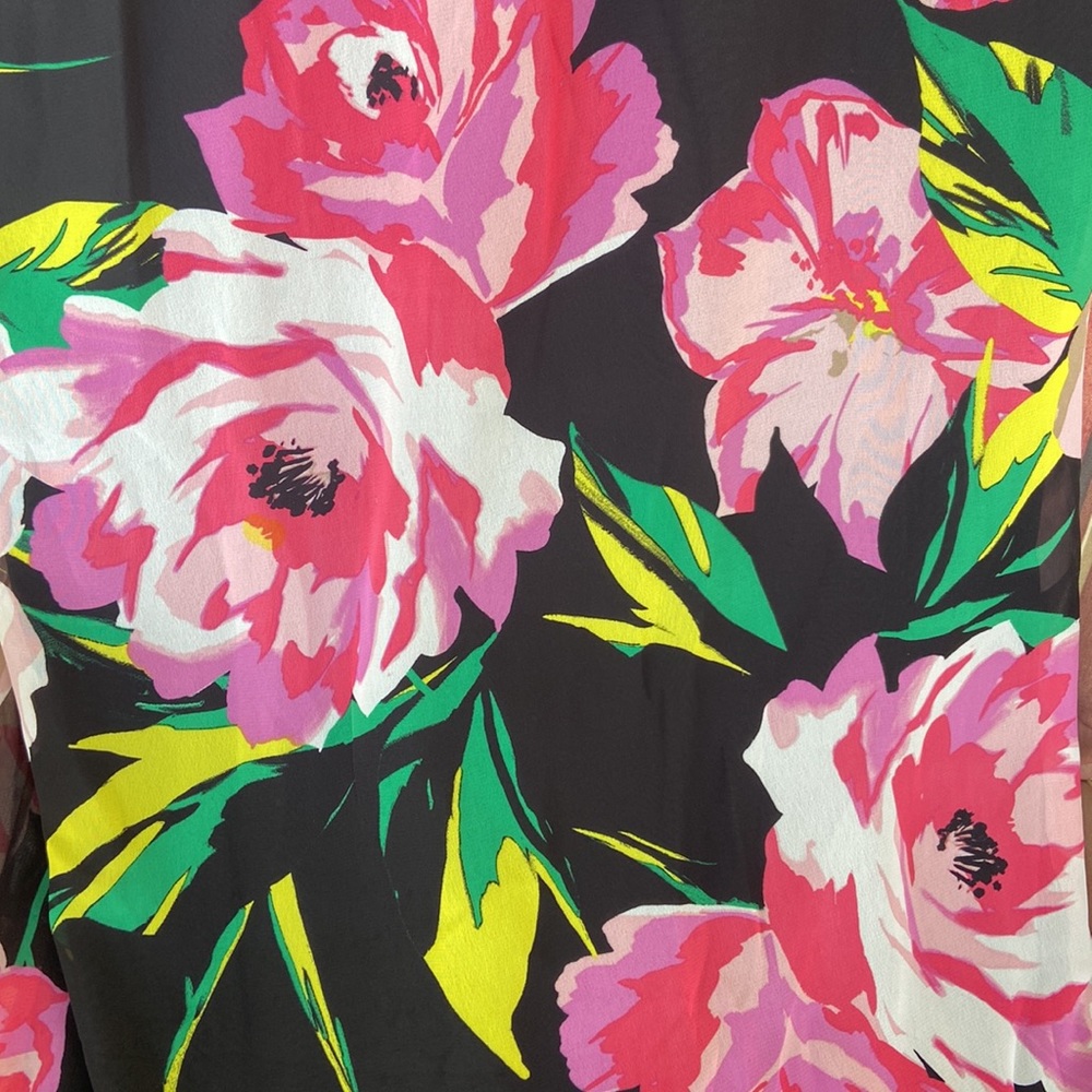 Ann Taylor Floral Chiffon Fully Lined Empire Waist Maxi Dress Women's Size 12P - Picture 7 of 8